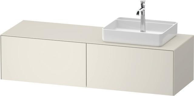 Duravit White Tulip Waschtischunterbau 1600 mm von Philippe Starck – Eiche Nussbaum, 2 Auszüge, LED