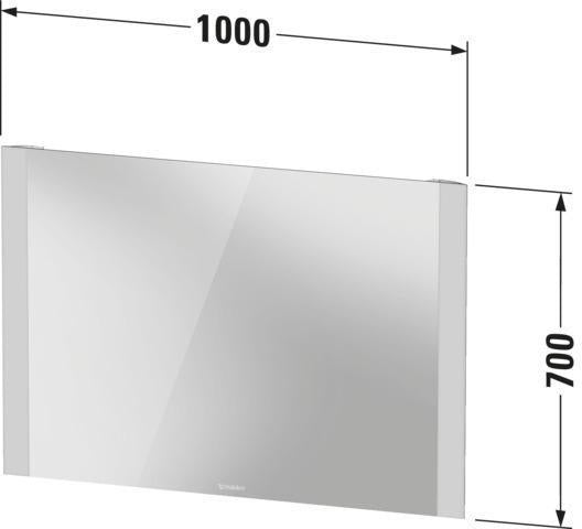 DURAVIT Licht & Spiegel Wandspiegel 1300x700mm mit LED-Beleuchtung und Sensorschalter – Weiß