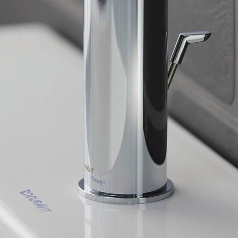 Duravit C.1 Einhebel-Waschtischmischer XL 166 mm mit Zugstange, Schwarz Matt