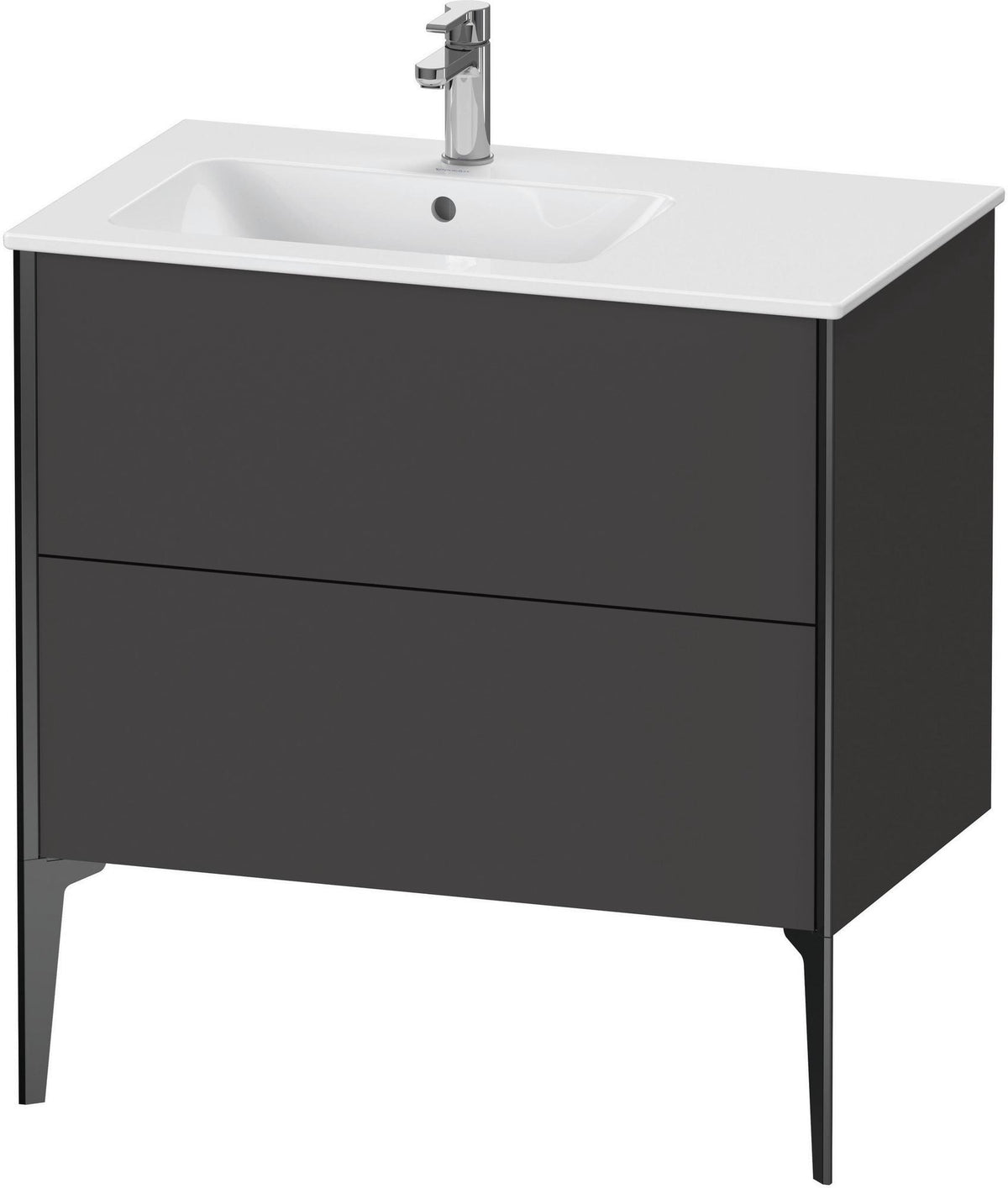 Duravit XViu Waschtischunterbau bodenstehend 810 mm mit 2 Auszügen, weiß matt, Tip-On Technik