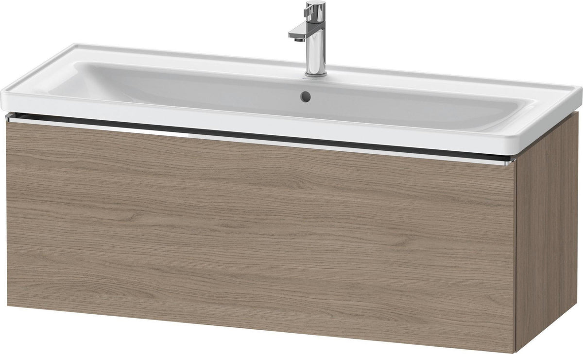 Duravit D-Neo Waschtischunterbau 1184 mm Eiche Terra Matt mit Auszug und Bronze-Griff