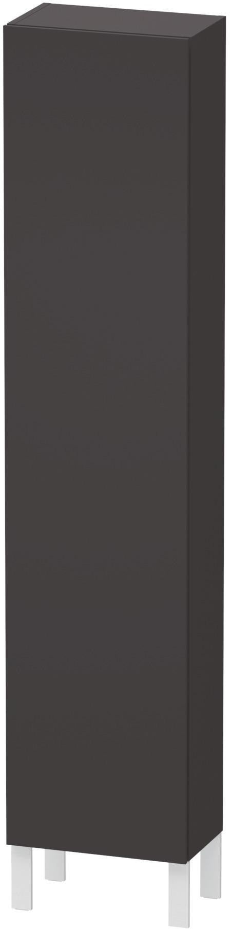 DURAVIT L-Cube Hochschrank 400 mm graphit matt, 1 Tür links, Soft-Close, wandhängend