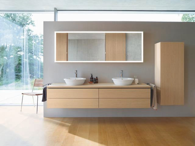 Duravit Aufsatzbecken Darling New 470 mm mit Überlauf und Hahnlochbank, geschliffen weiß
