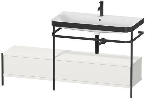 Duravit Waschtischset Happy D.2 Plus 1600x490mm Taupe Supermatt – Einrichtungssystem Ahorn rechts, bodenstehend