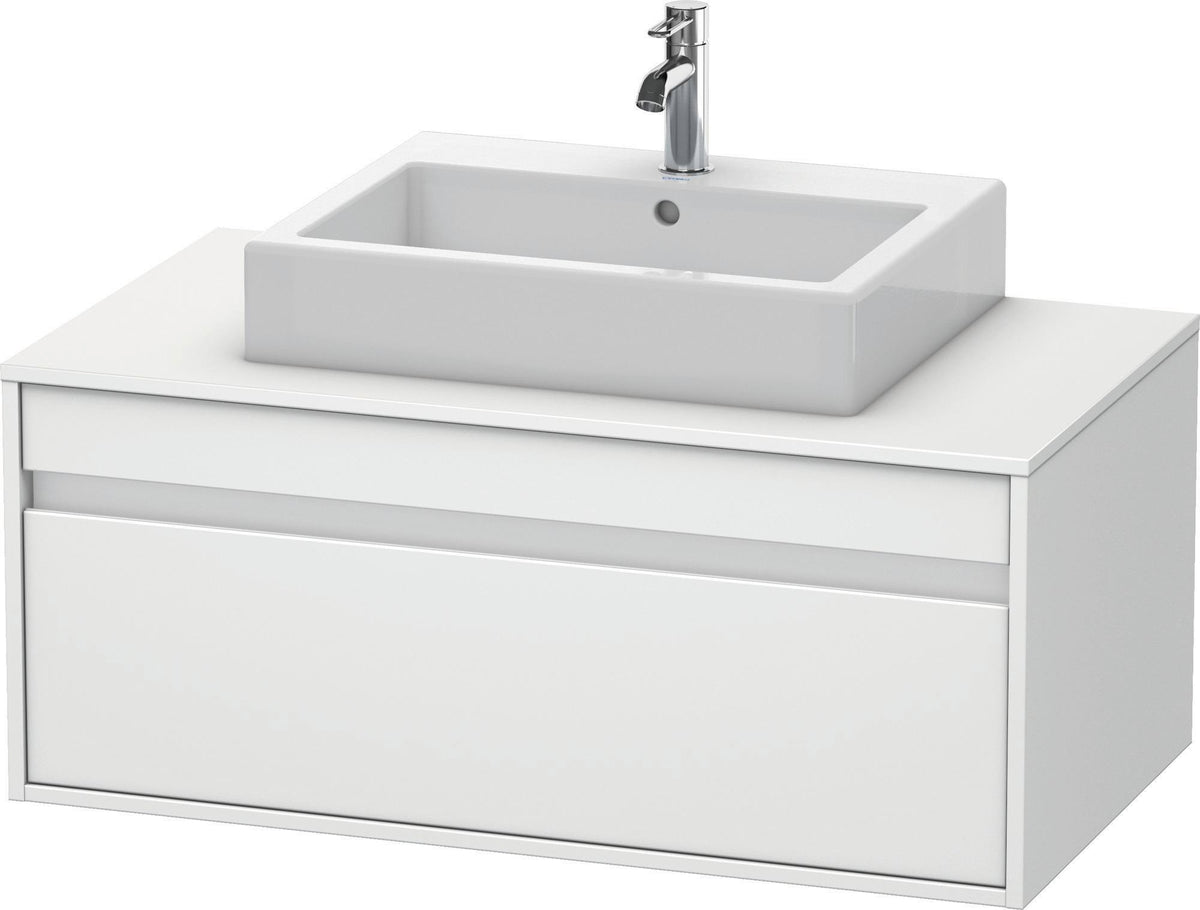 Duravit Ketho Waschtischunterbau wandhängend 1000 mm weiß matt 1 Auszug für Aufsatzwaschtisch