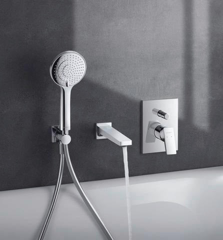 DURAVIT Manhattan Wanneneinlauf Ausladung 189 mm in Schwarz Matt – Messing, mit Rosette