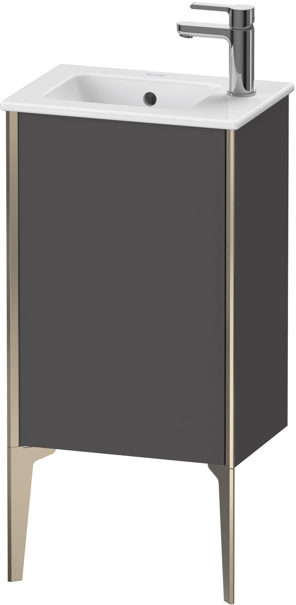 Duravit XViu Waschtischunterbau bodenstehend 594 mm graphit matt – 1 Tür, Tip-On-Technik