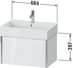 DURAVIT Waschtischunterbau XVIU 684 mm Ahorn mitte für Vero Air 235070
