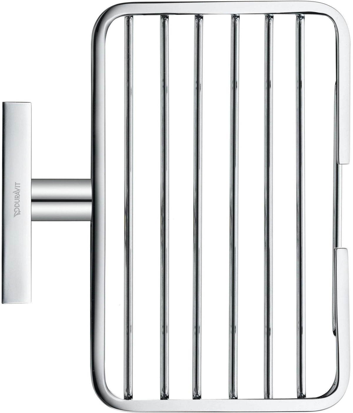 DURAVIT Karree Seifenschale aus Messing in Chrom – 120 x 140 x 65 mm, wandmontiert