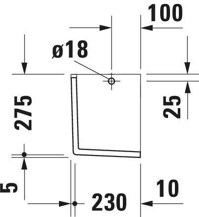 DURAVIT Halbsäule Starck 3 aus Sanitärkeramik für Waschtische 030050, 075045, 030160, 030155, weiß