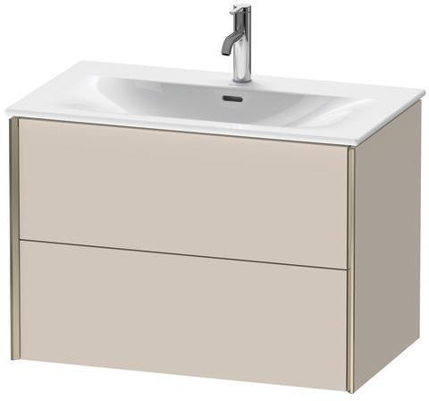 DURAVIT XViu Waschtischunterbau 810 mm mit 2 Schubkästen in Seidenmatt-Taupe