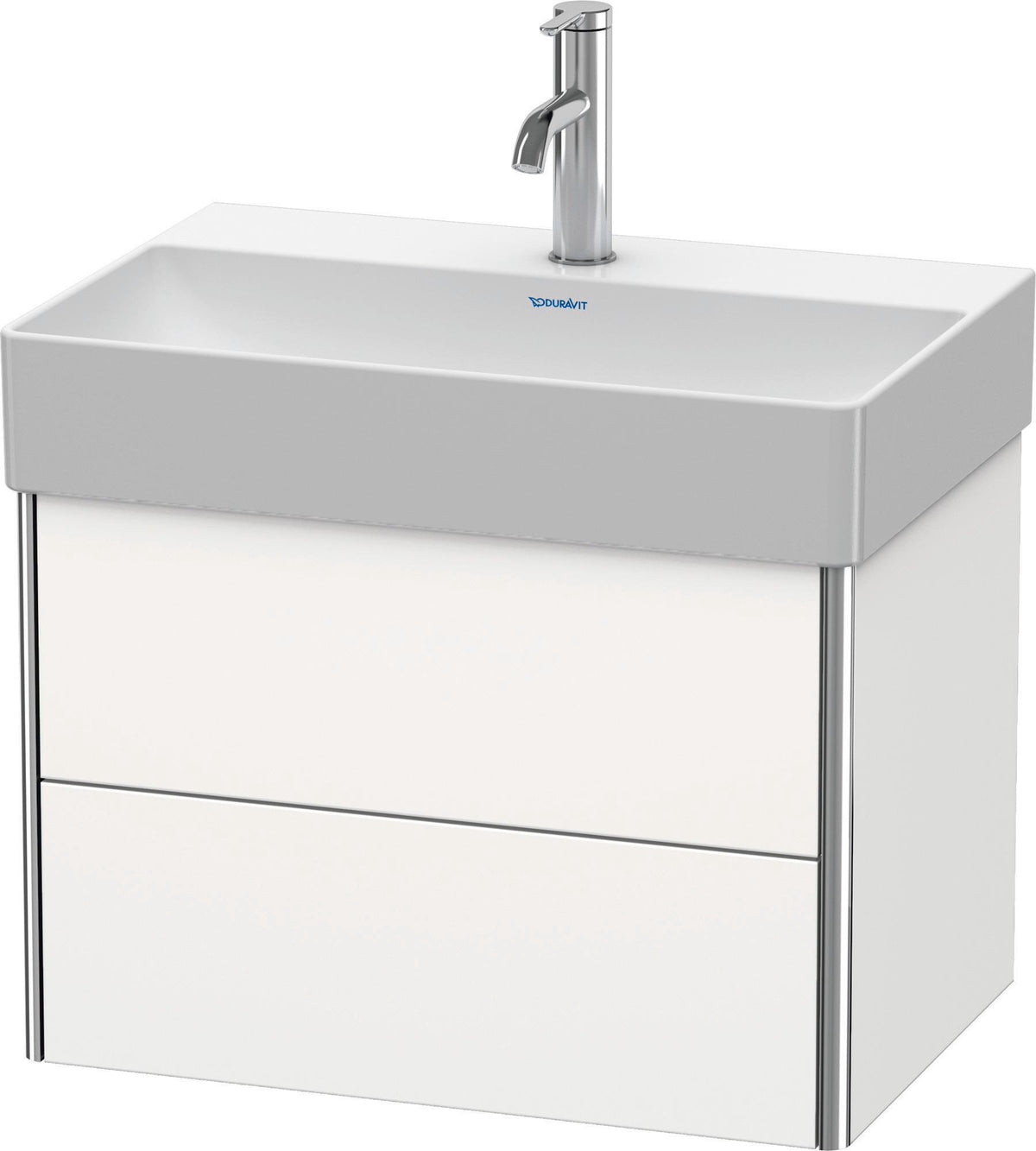 Duravit XSquare Waschtischunterbau 584 mm, 2 Schubkästen, Betongrau Matt, wandhängend