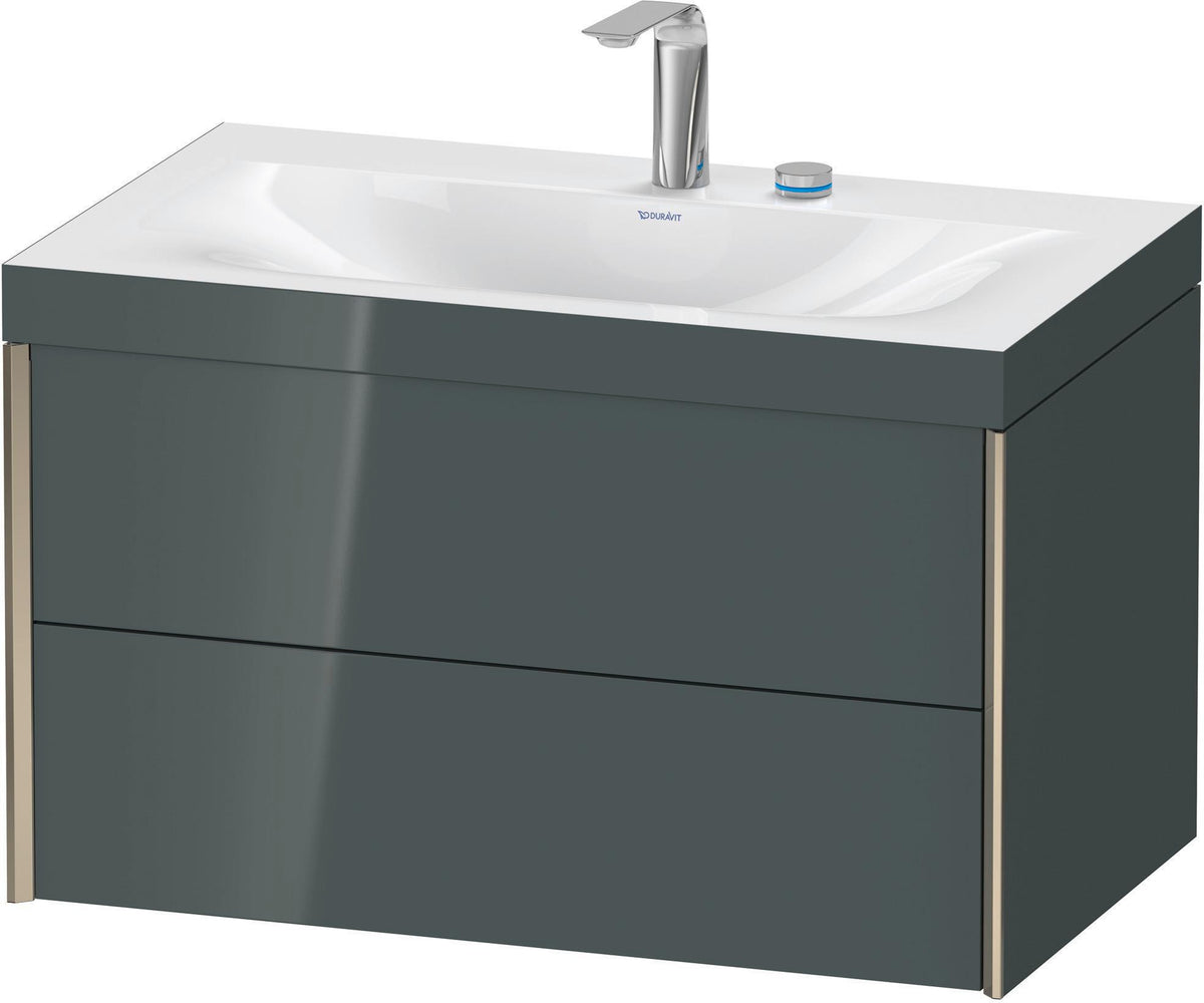 DURAVIT XViu c-bonded Waschtischset 800 mm wandhängend mit 2 Schubkästen und Tip-on-Technik