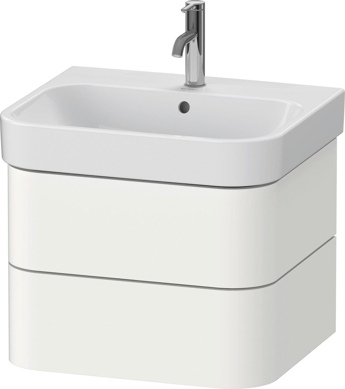 DURAVIT Happy D.2 Waschtischunterbau 575 mm, 2 Schubkästen, Tip-On, Taupe supermatt