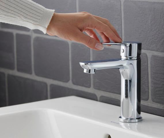 DURAVIT A.1 Einhebel-Waschtischmischer mit Zugstange, Chrom – 107 mm Ausladung