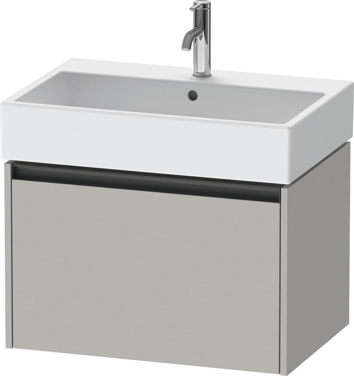Duravit Waschtischunterbau Ketho.2 wandhängend 684 mm betongrau matt mit 1 Auszug