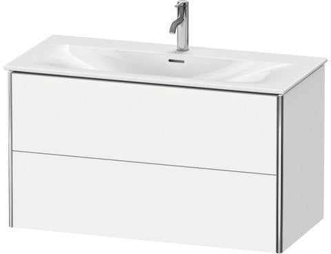 Duravit Waschtischunterbau XSquare 1010 mm, 2 Schubkästen, weiß matt, wandhängend