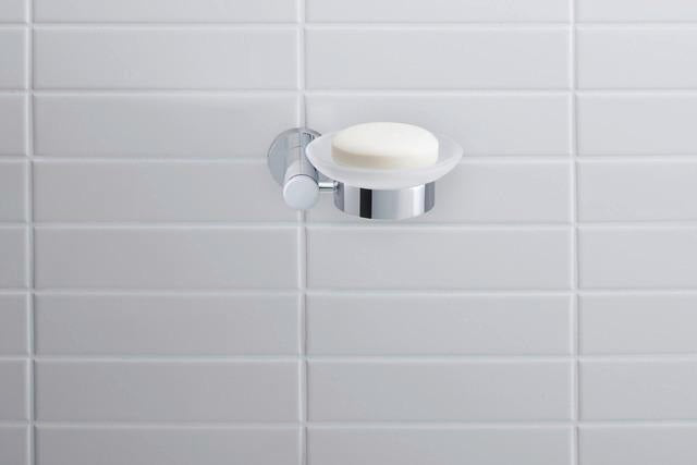 Duravit D-Code Seifenschale links Chrom – Wandmontage mit Befestigungsmaterial