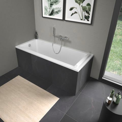DURAVIT Starck Einbau-Badewanne 1600x700 mm Weiß mit Überlauf und 1 Rückenschräge
