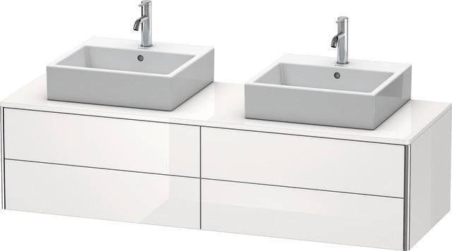 DURAVIT XSquare Waschtischunterbau 1600 mm wandhängend mit Schubkasten und Siphonausschnitt
