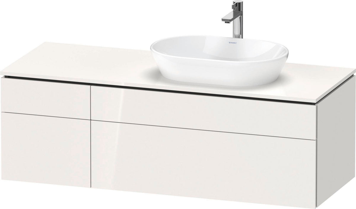 Duravit L-Cube Waschtischunterbau 1420 mm Taupe supermatt mit Tip-on und Soft-Close