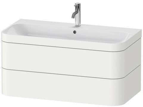 DURAVIT Waschtischset Happy D.2 Plus 2 Schubkästen 975x490 mm eiche hell taupe supermatt