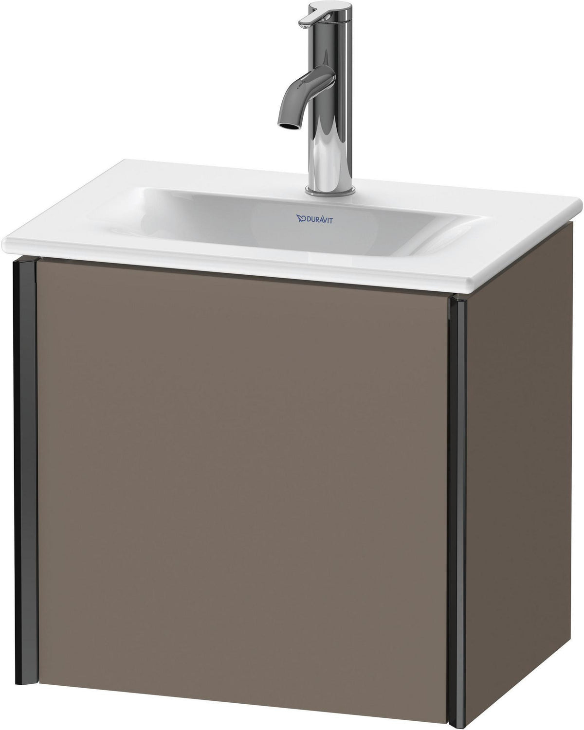 DURAVIT XViu Waschtischunterbau wandhängend, 1 Tür links, 397x430x310 mm, dolomiti grey hochglanz