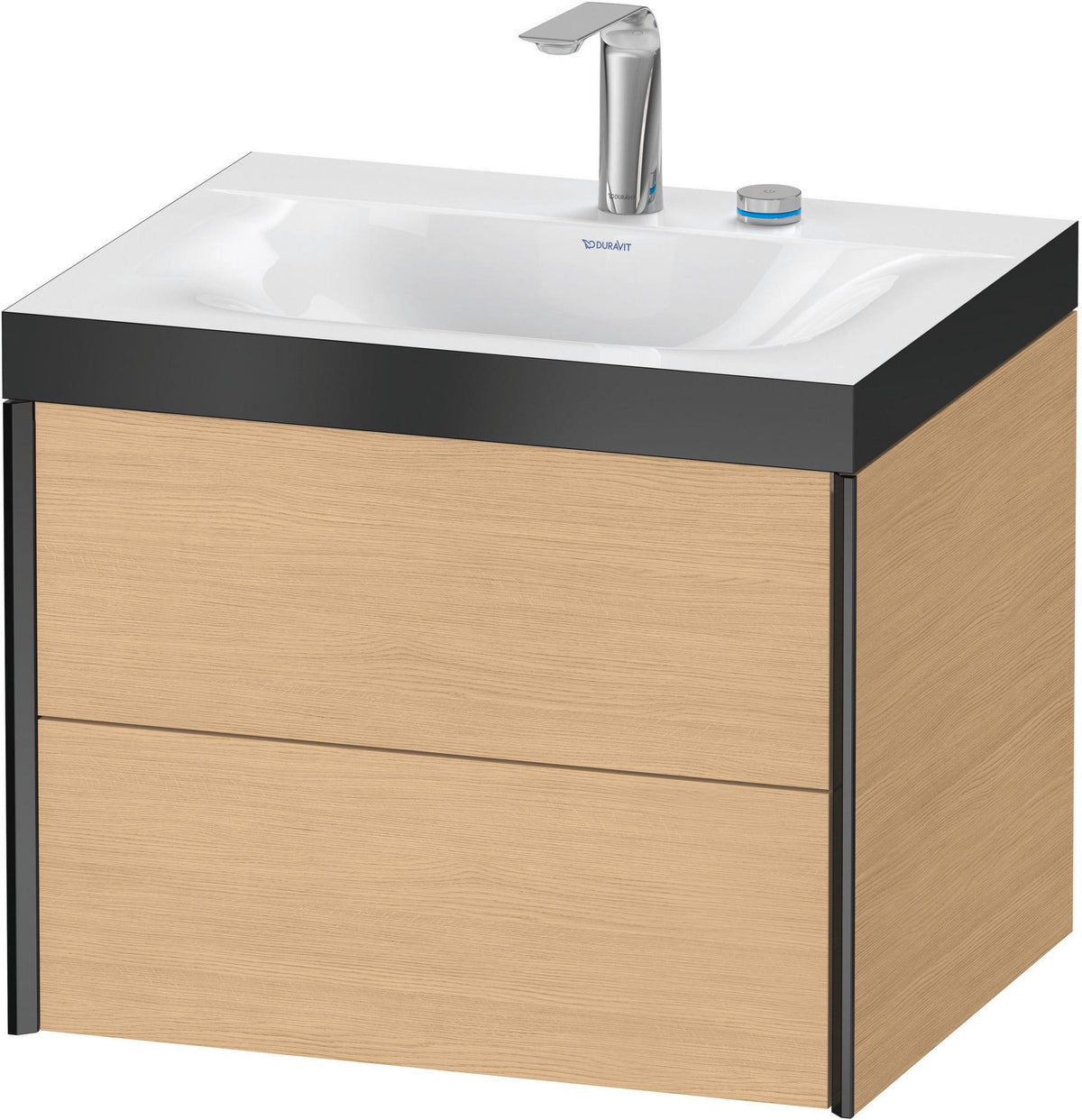 DURAVIT XViu c-bonded Waschtischunterschrank 2 Schubkästen 600 mm Eiche Natur