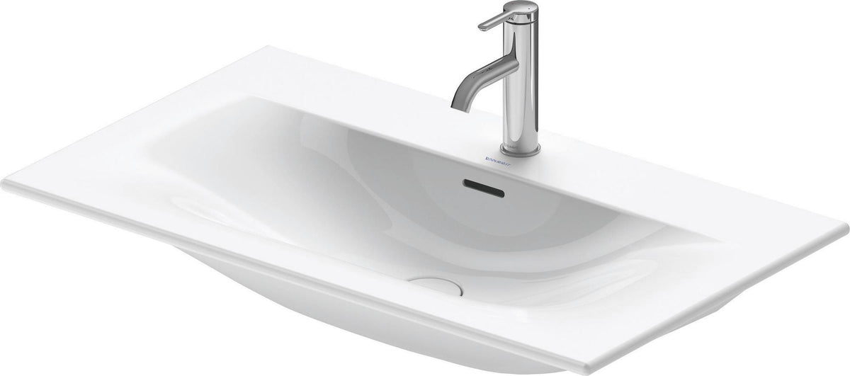 Duravit Viu Möbelwaschtisch 830 mm, weiß, mit Überlauf und Hahnlochbank