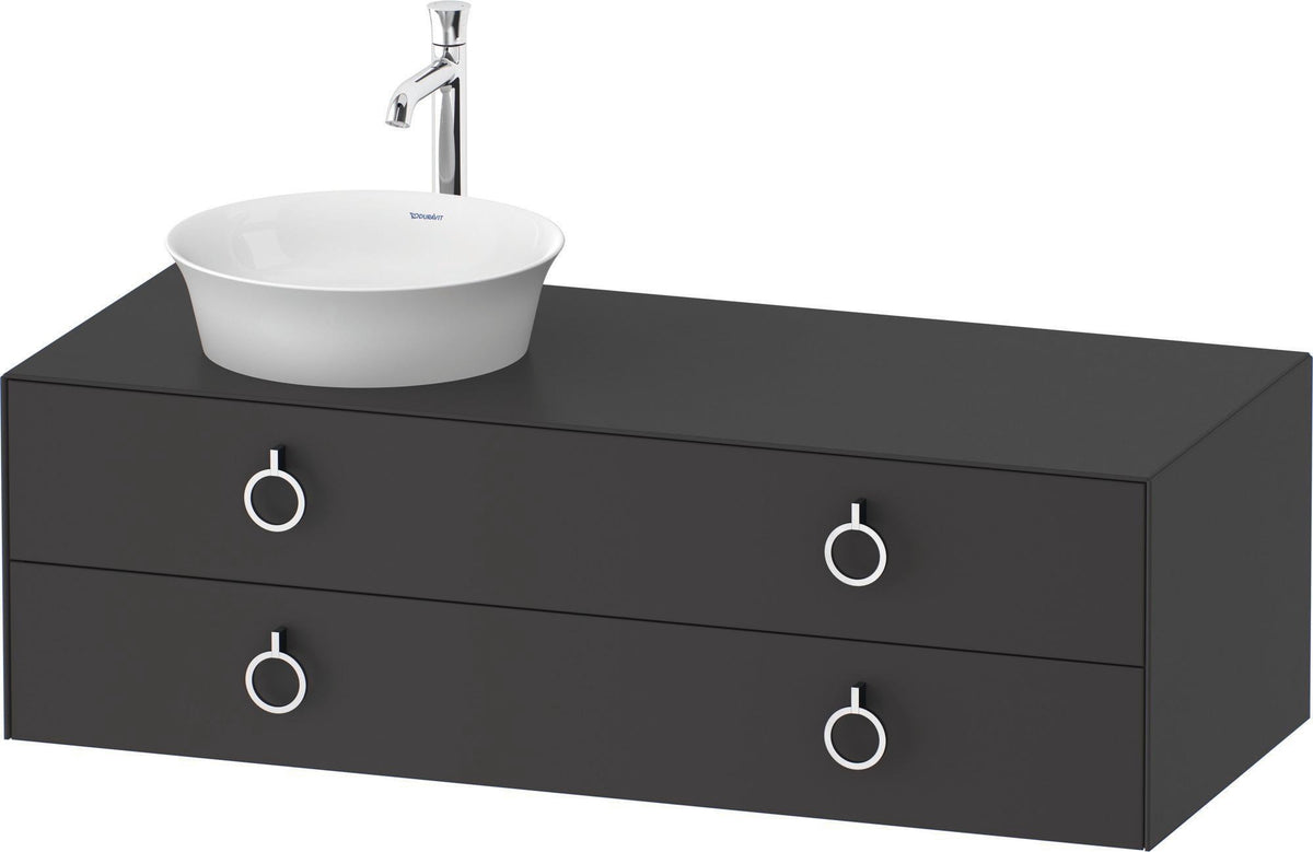 DURAVIT White Tulip Waschtischunterbau 1300 mm Taupe Seidenmatt mit LED-Beleuchtung