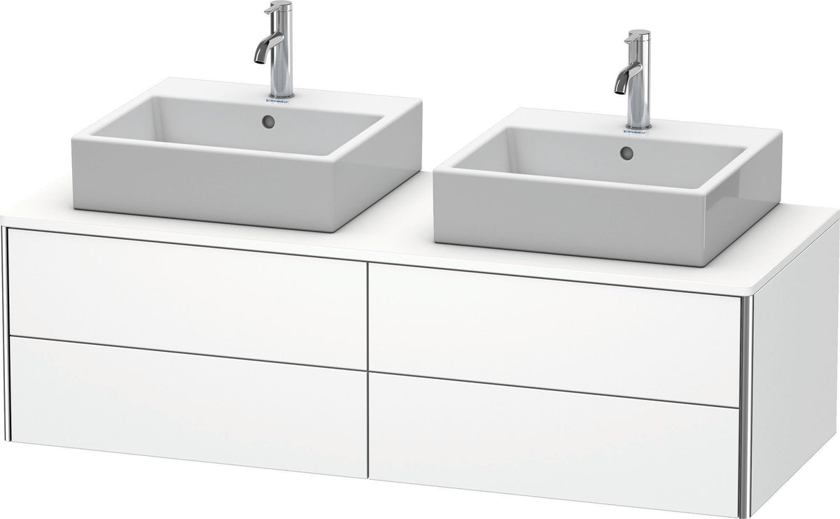 DURAVIT XSquare Waschtischunterbau 1400 mm, 4 Schubkästen, wandhängend, Betongrau Matt