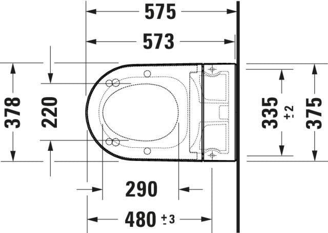 DURAVIT SensoWash Starck f Kompakt-Dusch-WC mit Sitzheizung, Warmluftfön und HygieneGlaze