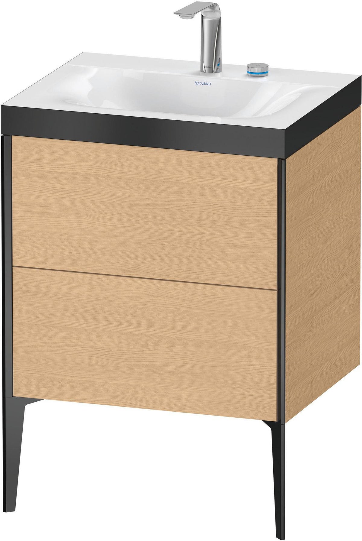 DURAVIT XViu c-bonded Set 480x600x610 mm – 2 Auszüge, champagner matt/Eiche Natur