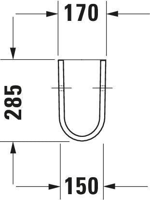 DURAVIT Halbsäule Starck 3 aus Keramik mit WonderGliss, 315 x 170 x 320 mm, Weiß