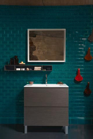 Duravit L-Cube Waschtischunterbau 820 mm taupe matt, 2 Auszüge, bodenstehend