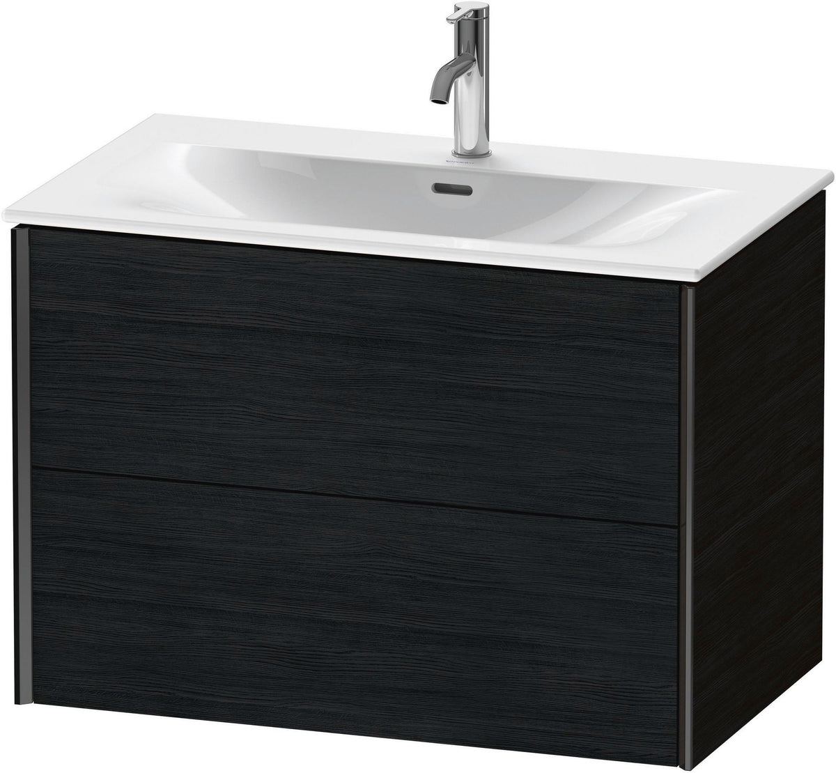 DURAVIT XViu Waschtischunterbau wandhängend 810 mm Eiche mit 2 Schubkästen und Push-Open