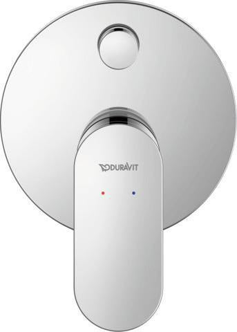 Duravit Wave Einhebelmischer Unterputz Set mit Keramikmischsystem und Umsteller, Chrom