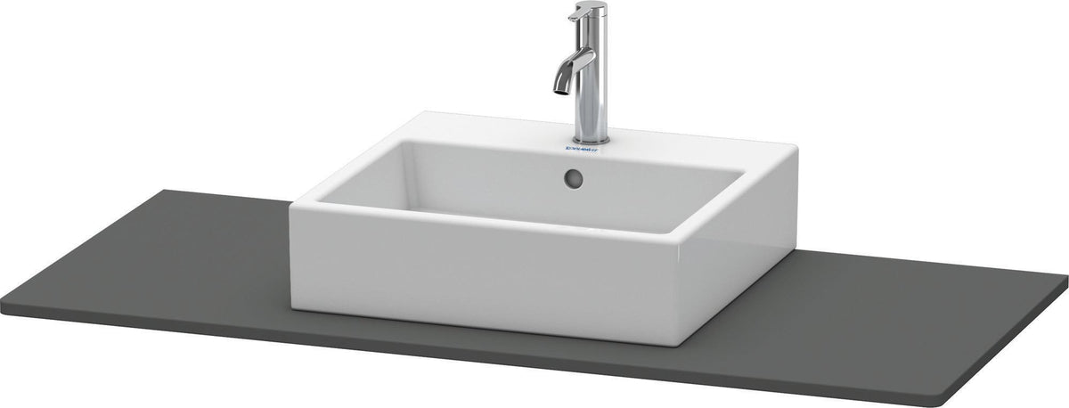 Duravit Konsole XSquare Betongrau Matt 1200 mm mit Ausschnitt für Waschschüssel