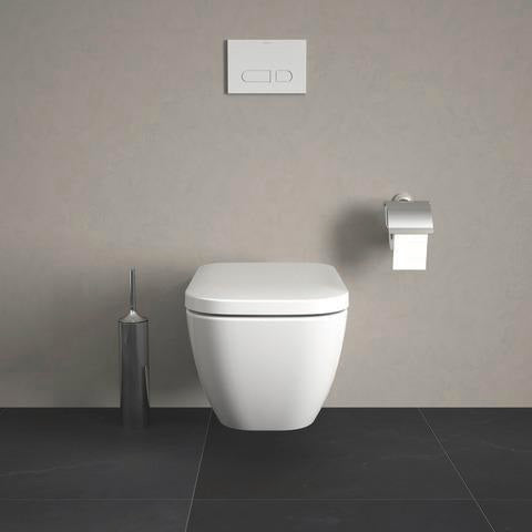 DURAVIT WC-Sitz Happy D.2 mit SoftClose Absenkautomatik, Edelstahl-Scharnieren, weiß, Duroplast