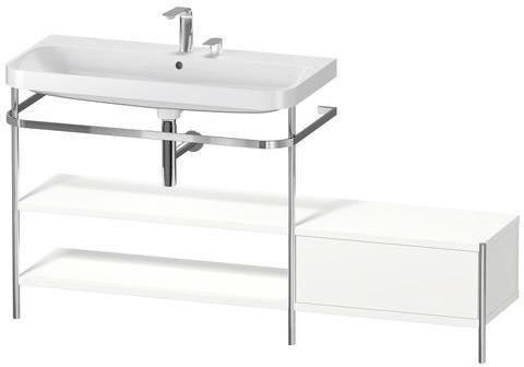 Duravit Waschtischset Happy D.2 Plus 1600x490mm ein Hahnloch taupe supermatt