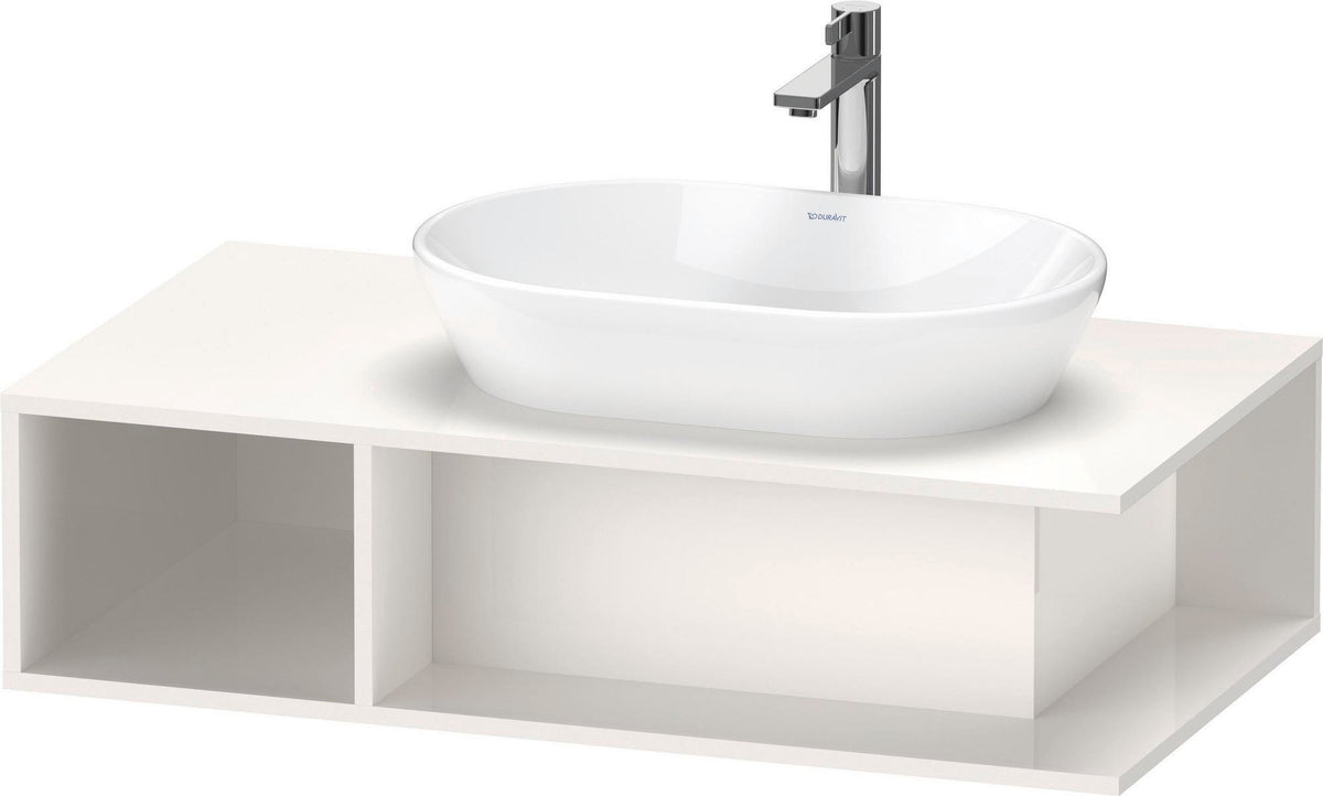 Duravit D-Neo Waschtischunterbau 800 mm Betongrau Matt – Wandhängend, 1 offenes Fach links