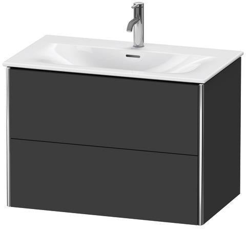 Duravit XSquare Waschtischunterbau 810 mm weiß matt mit Tip-On-Technik und Siphonausschnitt