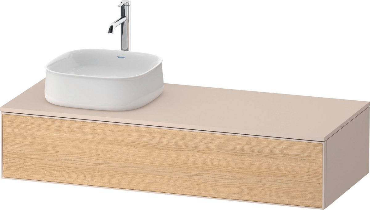 DURAVIT Zencha Konsolen-Waschtischunterbau 1300 mm Eiche Anthrazit mit Auszug