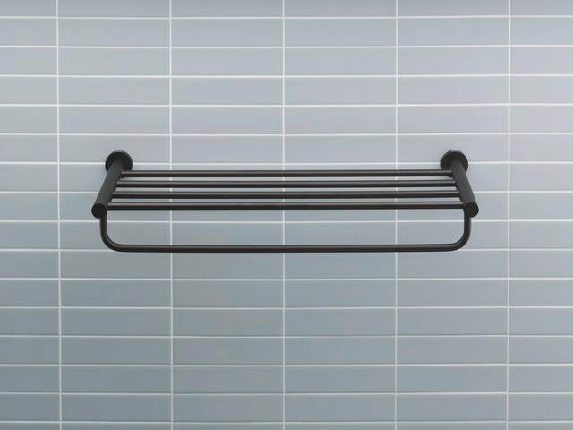DURAVIT D-Code Handtuchablage 650 mm Chrom mit 4 Stangen & Handtuchhalter