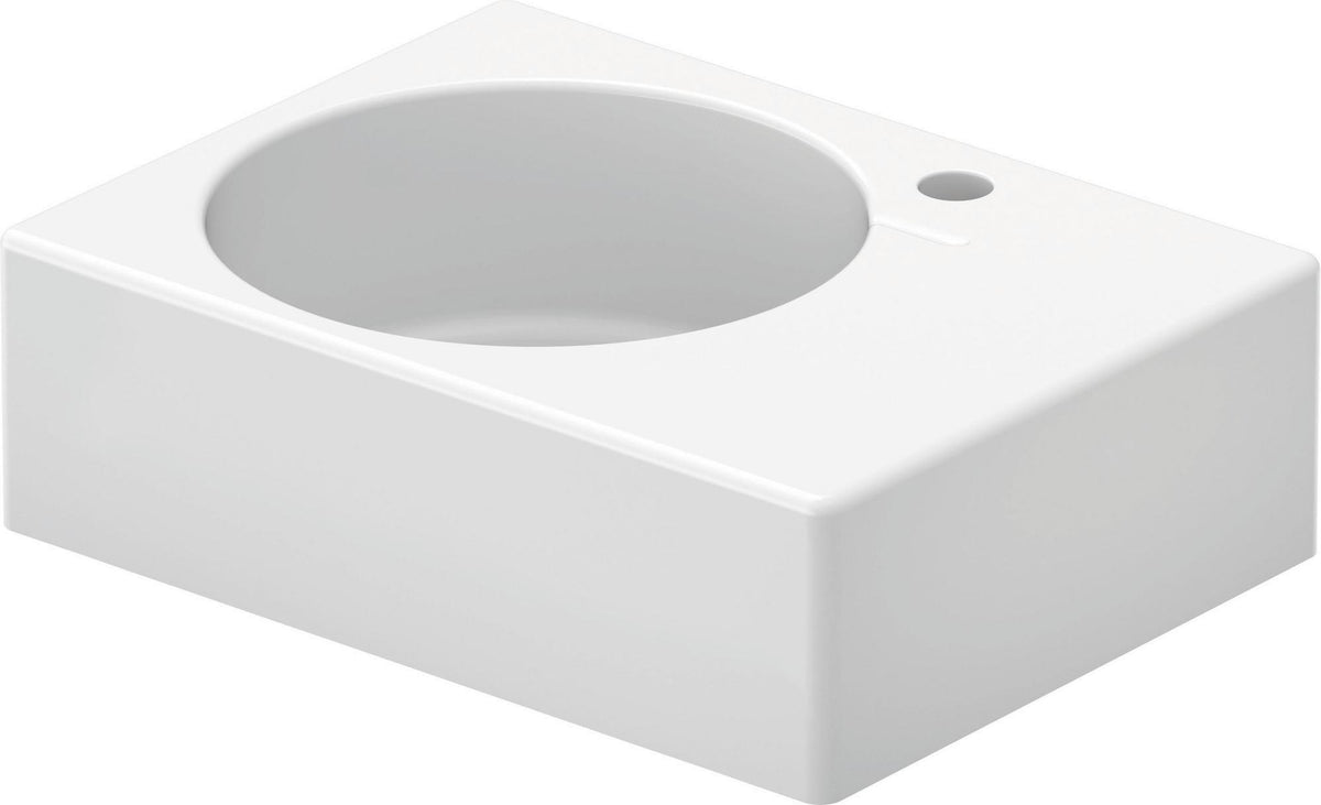 Duravit Design Classics Waschtisch 615 mm, Becken links, mit Überlauf und Hahnlochbank