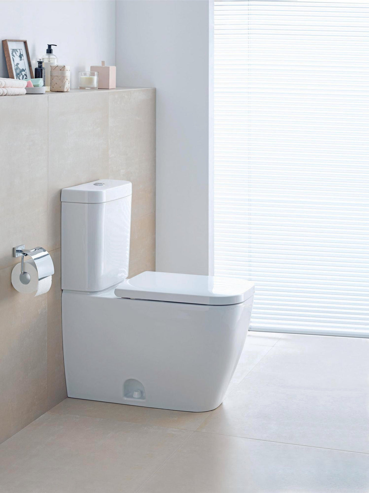 DURAVIT Spülkasten Happy D.2 mit WonderGliss, Anschluss unten links, weiß