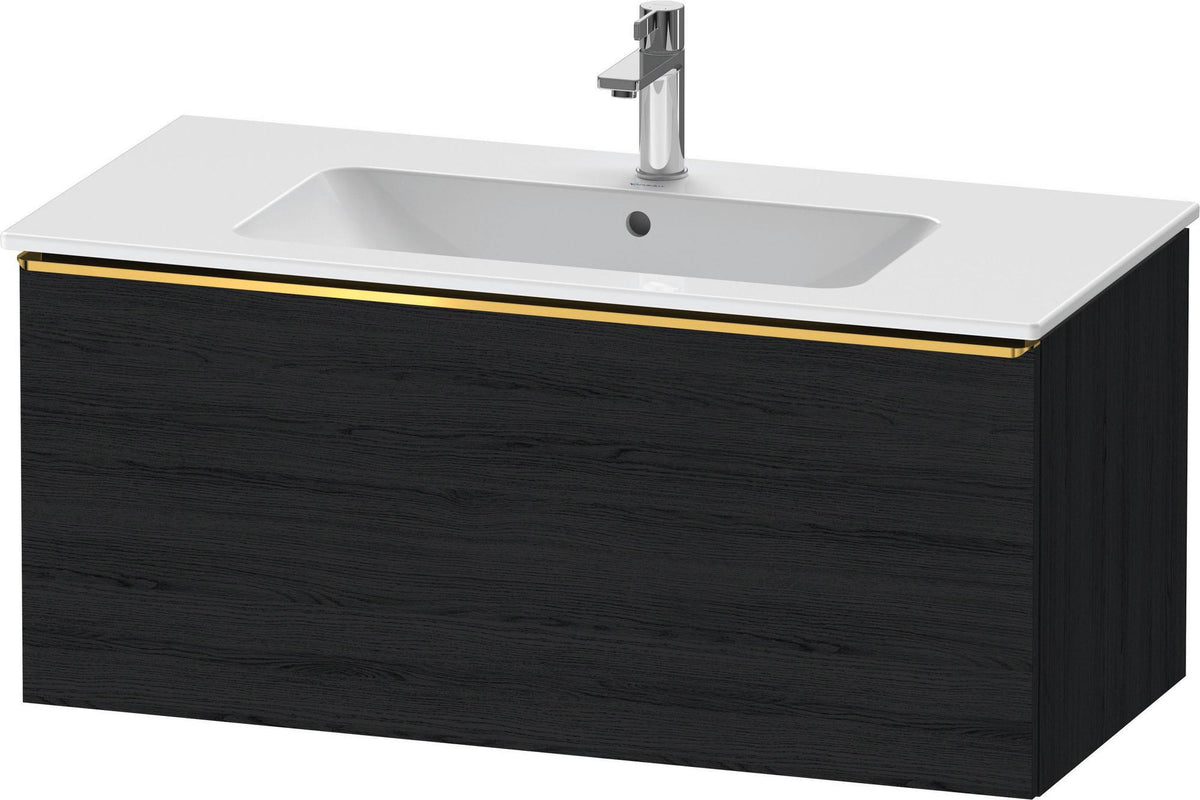 Duravit D-Neo Waschtischunterbau 1010 mm, 1 Auszug, Weiß Matt, Griff Bronze Gebürstet, Wandhängend