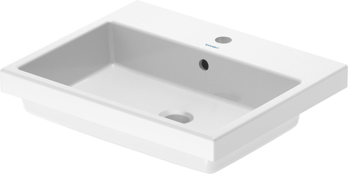 Duravit Vero Air Einbauwaschtisch 550 mm mit Überlauf und 1 Hahnloch – Weiß