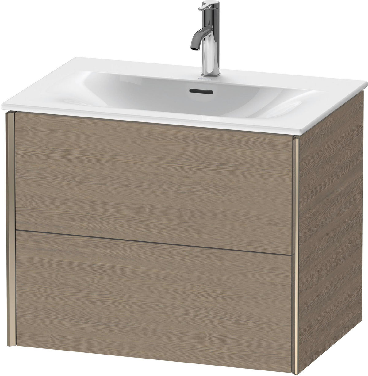 DURAVIT XViu Waschtischunterbau wandhängend 710 mm Eiche mit 2 Schubkästen