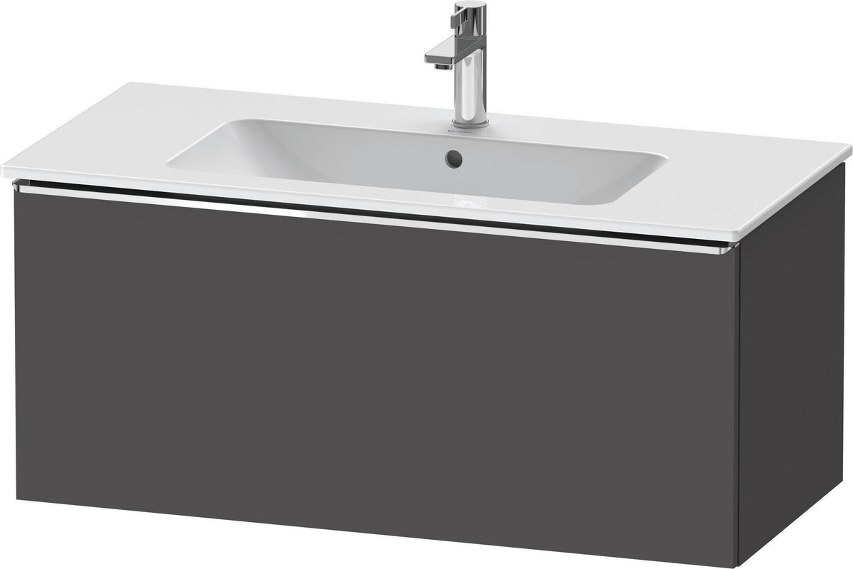 Duravit D-Neo Waschtischunterbau 1010 mm, 1 Auszug, Weiß Matt, Griff Bronze Gebürstet, Wandhängend